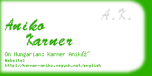 aniko karner business card